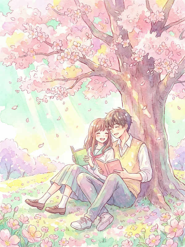 热门 同人漫画 同人作品 樱花树下的告白